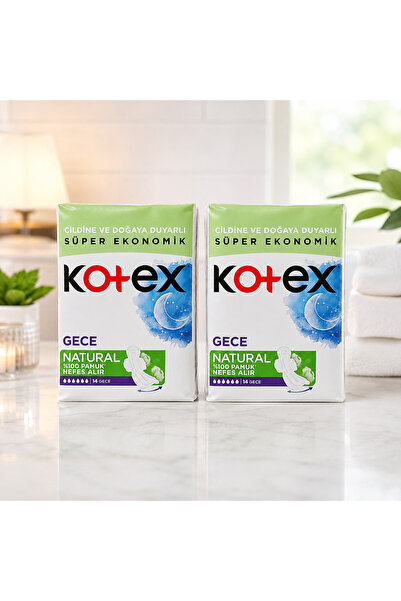 Kotex صحيبيد ناتشورال نايت 14 قطعة × 2 قطعة