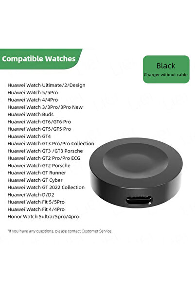 Choice3 Black without cable For Watch Charger Magnetic Charger GT6, GT5, GT4,...