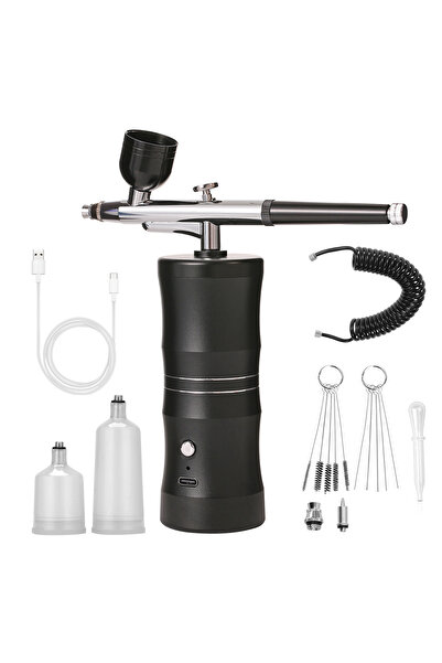 Choice Black suit Airbrush Kit with Compressor Portable Air Brush Painting Se...
