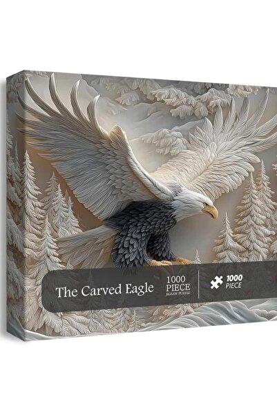 Choice Eagle001 3D Carved Eagle Jigsaw Puzzle 1000 Pieces - Realistic Relief ...