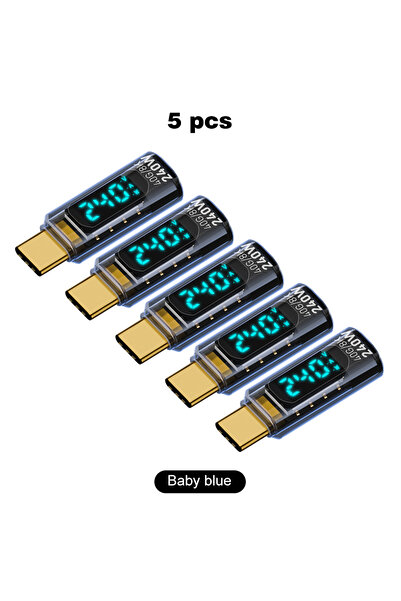 Choice7 5pcs light blue UGOURD 40Gbps USB4 Type C Adapter Digital Display USB...