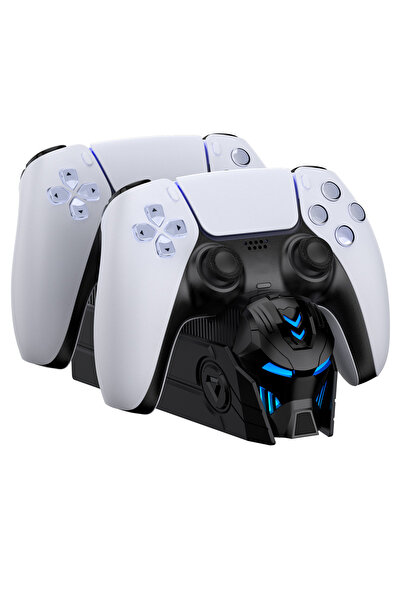 Choice شاحن سريع مزدوج F502 من BEBONCOOL لجهاز تحكم لاسلكي PS5، حامل لجهاز تح...