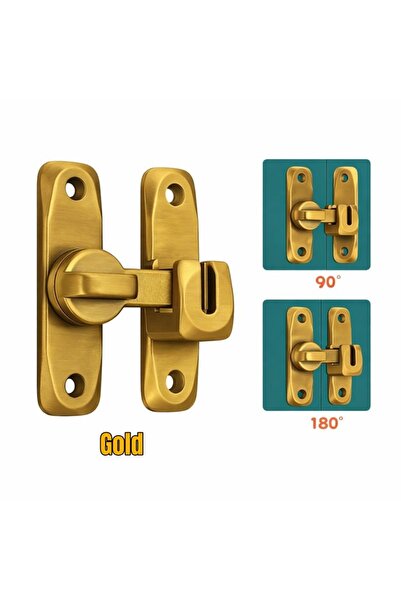 Choice Gold 5 Colors 90/180 Degree Flip Door Lock Anti-theft Lock Doors Bolts...