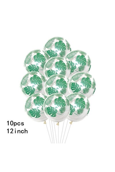 Choice Other 10pcs Latex Balloon Green Balloons Green Palm Leaf Safari Party ...