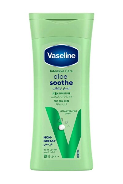 Vaseline لوشن للجسم بالصبار الطازج - 200 مل للبشرة الجافة