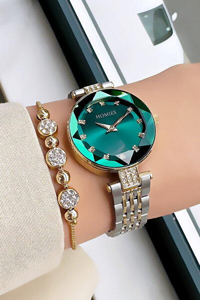 Homies Special Boxed Women's Wristwatch Waterproof Two Color Steel Band + Bra...