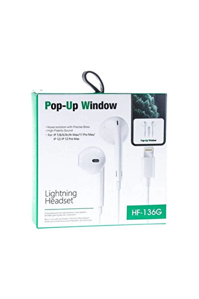ADMOS سماعة Lightning سلكية بيضاء بتقنية البلوتوث (Pop-Up Window) عند توصيلها...