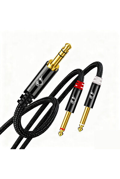 Choice 3m black 3.5mm to Dual 6.35mm TS Mono Y-Splitter Audio Cable, HiFi Cab...