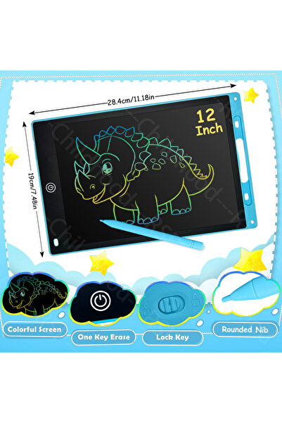 Choice6 12 INCH SKY BLUE 6.5/8.5/10/12 Inch LCD Writing Tablet Electronic Dra...