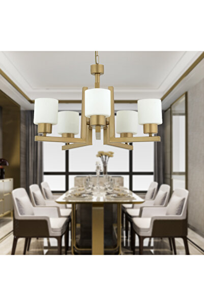 Apliqa Torqu 5 Li Eskitme Boyalı Modern Genç Odası Yatak Odası Salon Avize