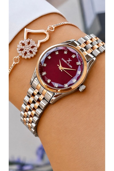 Daniel Klein 2 Yıl Garantili Rose Gold Gümüş Renk Çelik Kordon Kadın Kol Saat...