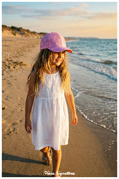 PIECE SIGNATURE 100% Cotton, Gabardine Hat for Girls (Ages 5-8) (Size 50-53 cm)