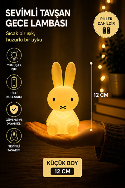 MHRDESİNG Miffy Tavşan Gece Lambası küçük boy 12 CM Gün Işığı.