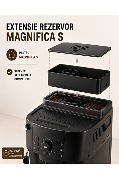 De'Longhi Extensie Rezervor Cafea - Compatibil Magnifica S si alte modele