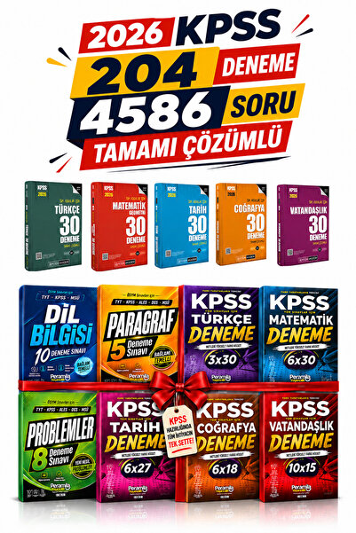 Pegem Akademi Yayıncılık 2026 Kpss Lisans Önlisans 204 Branş Deneme Seti Pege...