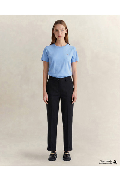 Gant Kadın Siyah Regular Fit Pantolon
