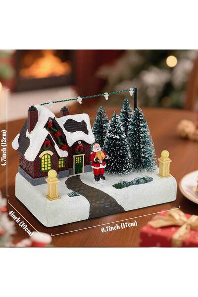 Choice Christmas House tree Christmas Village Scene Collectible Building with...