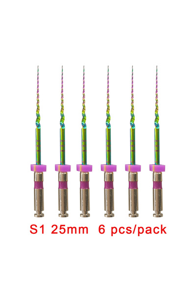 Choice7 S1 25mm سلسلة قوس قزح، 6 قطع/علبة، مبارد SX-F3 زرقاء، مبارد قناة الجذ...