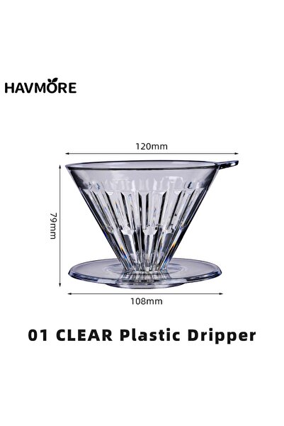 Choice4 V04-2Cups Reusable Coffee Dripper Resin Coffee Filter for Pour Over B...