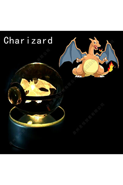 Choice32 10 Charizard Pokemon Crystal Ball 3D Pikachu Gengar Mewtwo Night Lig...