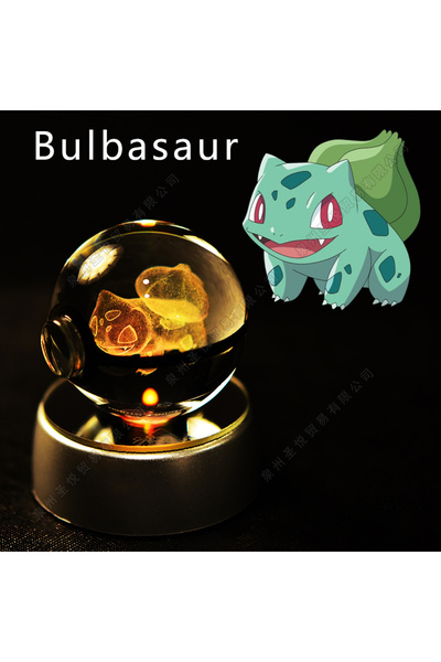 Choice4 17 Bulbasaur Pokemon Crystal Ball 3D Pikachu Gengar Mewtwo Night Ligh...