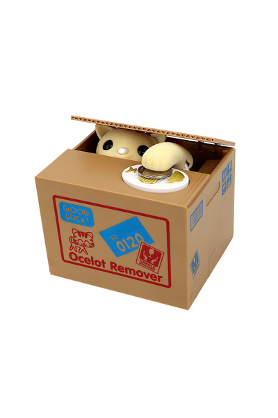 Choice Lucky Cat Cute Automated Panda Cat Steal Coin Bank Money Saving Box El...