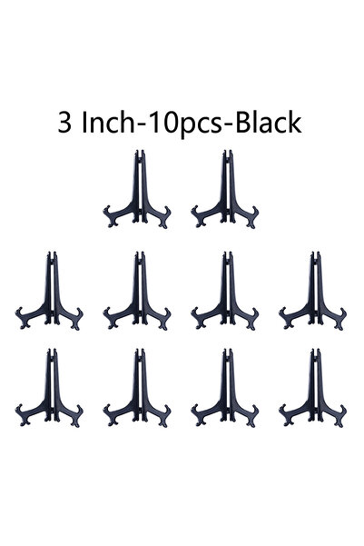Choice4 3 Inch-10PCS-Black Plastic Acrylic Easels or Stand/Plate Holders to D...