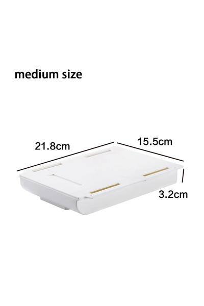 Choice 1PCS White-M Hidden Storage Box Desk Storage Drawer Self-Adhesive Plas...
