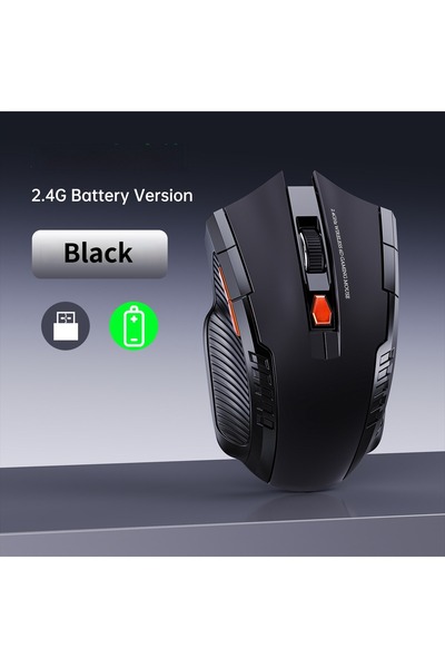 Choice7 AA Battery Black NexusClick Wireless Optoelectronic Mouse, 1600 DPI 6...