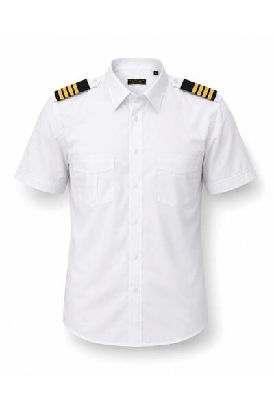 CREWTURK Pilot Gömlek KISA KOLLU %95 PAMUK %5 LYCRA