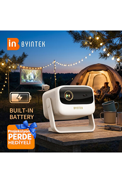 BYINTEK U90 Max DLP Full HD 1080P Taşınabilir Projeksiyon Cihazı, 700 ANSI Lü...