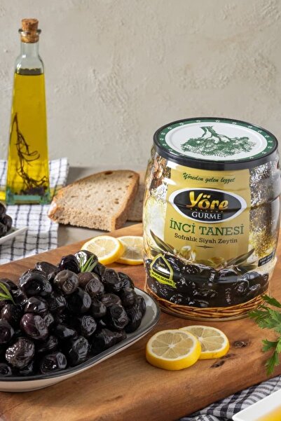 Yöre Gurme Inci Tanesi Yağlı Siyah Zeytin 750 gr (201-230 / XL) 750 gr Teneke