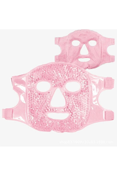 Epilons Jel Yüz Maskesi Soğuk Ve Sıcak Boncuklu Ayarlanabilir Maske (Pembe)