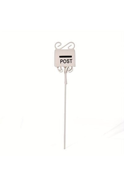 Choice Mini Post Box-Beige 1pc Miniature Metal Post Box Ornament Garden Acces...