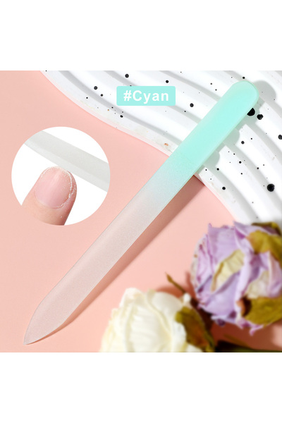 Choice Cyan Glass Nail File Professional Manicure Sand Rubbing Crystal Glass ...