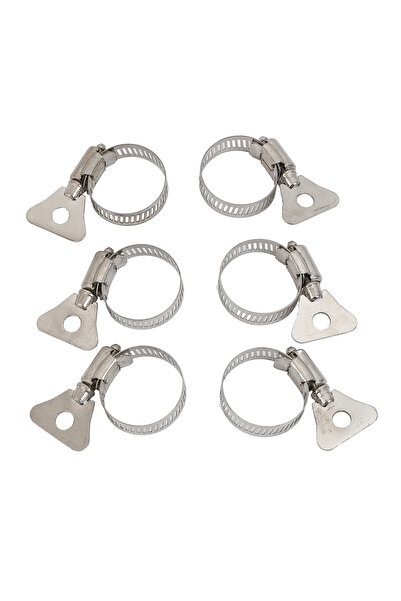 Lawazim Hose Clamp Set 6pcs - Adjustable Stainless Steel Worm Gear Clamps