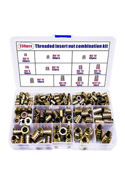 Choice 230PCS 50/75/130/230PCS Threaded Inserts Nut Combination Tool Kit for ...