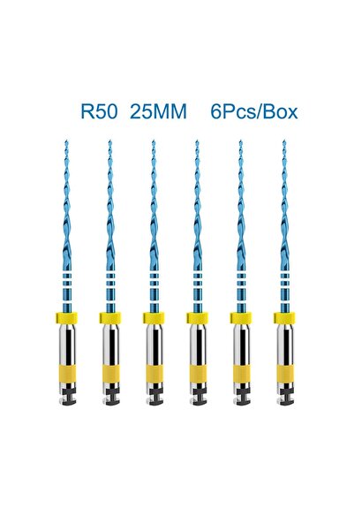 Choice3 R50 25 مم، 6 قطع/علبة، مبارد أسنان ترددية زرقاء من أورثدنت، مخصصة لعل...