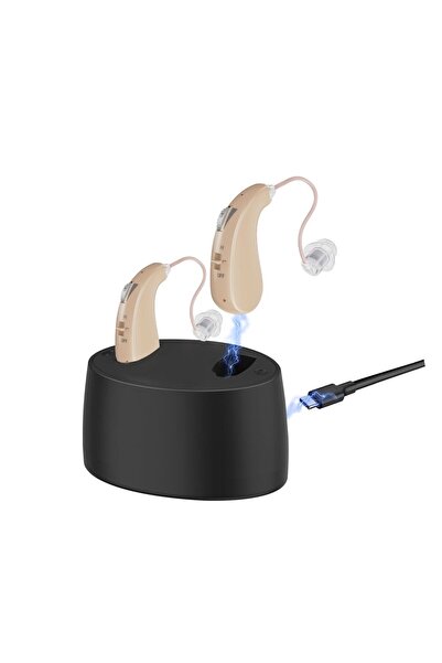 Choice1 Skin Rechargeable Behind-the-Ear Hearing Aids for Seniors with Noise ...