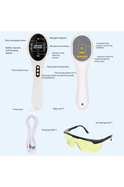 Choice White New 650nm 808nm Cold Low Level Laser Red Light Therapy Device Ar...