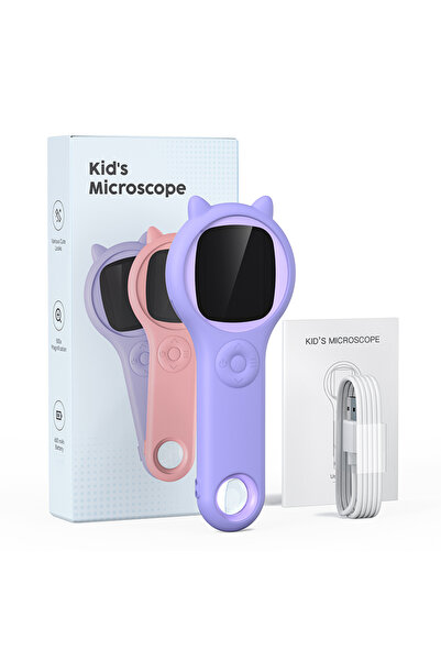 Choice Blue Mini Kids Optical Microscope With Photo And Video Function 500X O...