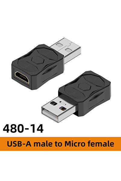 Choice محول AG-Micro M 480-14 USB إلى Micro USB Mini USB محول USB ذكر وأنثى 4...