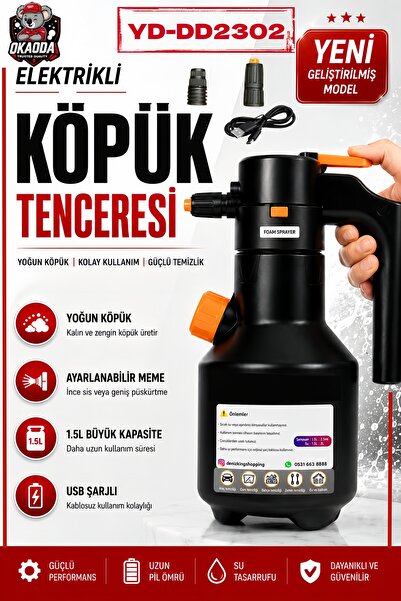 okaoda 🚀okaoda YD-DD2302 Şarj Edilebilir Otomatik Yüksek Basınçlı Ev Tipi Ar...