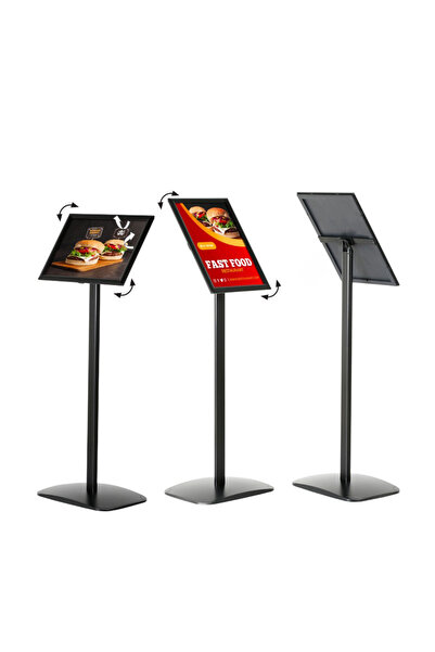 reklam etkisi Menuboard Dekoratif Alüminyum Ayaklı Gönye Köşe A3 (29,7 × 42 c...