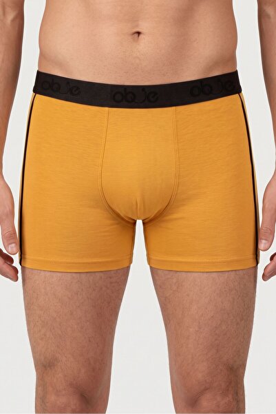 OBJE Men's Mustard Lycra Cotton Boxer