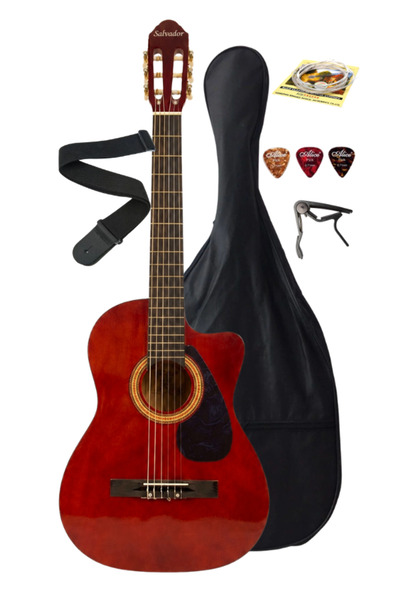 SALVADOR ATL441708 Klasik Gitar 4/4 Yetişkin Boy Sap Ayarlı Full Set