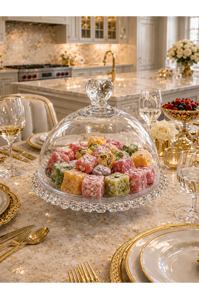 çukurova home كيك - كورا حواف أسطوانية ك - وعاء لتقديم الحلويات، وعاء تقديم ع...