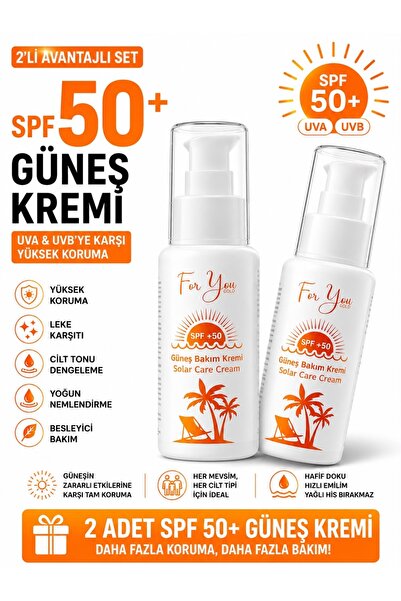 For You Gold Leke Karşıtı, Yüksek Korumalı Spf50+ Faktörlü 100 Ml Güneş Kremi...