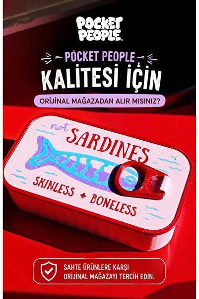 Sardines Takı Saklama Kutusu | Mini Organizer Kutu | Küpe, Yüzük ve Kolye Kutusu