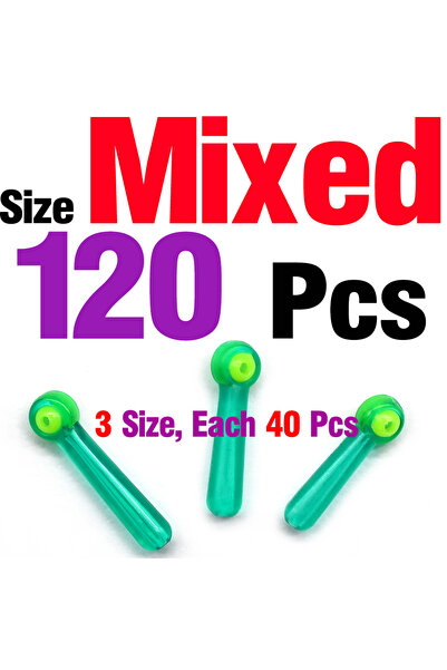 Choice Mixed MNFT 120Pcs Strong Silicoen Fishing Float Seat Block Rotation Dr...